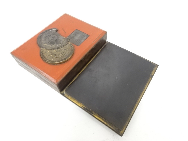 JAPANESE COLLECTIBLE / PERIOD OLD TILE WRITING BOX